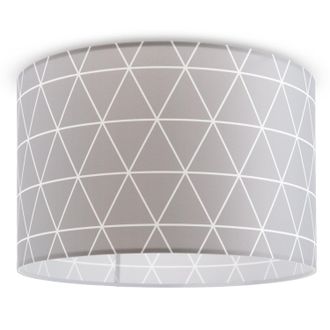 Paco Home L&aacute;mpara De Techo Pantalla Tela De Suspensi&oacute;n E27 Colgante Dormitorio Redonda Luz De Techo - Blanco, Dise&ntilde;o 10 (&oslash;45,5 Cm) - Paco Home