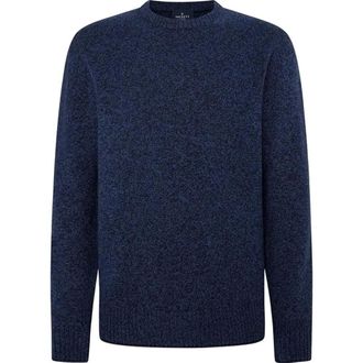 Hackett Jersey de cuello redondo Mouline - Knitwear - Hombre - Azul - XL