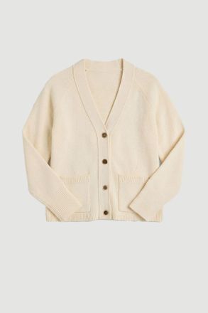 Karen Millen Womens Plus Size Cotton Knitted Button Cardigan - Cream - Size X-Large