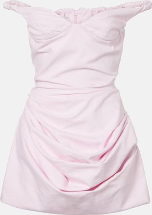 Magda Butrym Gathered off-shoulder denim minidress