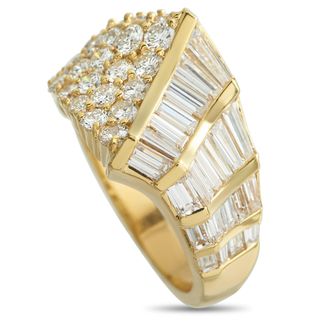 Luxury Bazaar 18K Yellow Gold 3.12ct Diamond Ring MF13-011626
