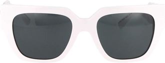 Versace Stijlvolle Zonnebril - Dames - Zonnebrillen - Wit - 53 MM - Accessoires