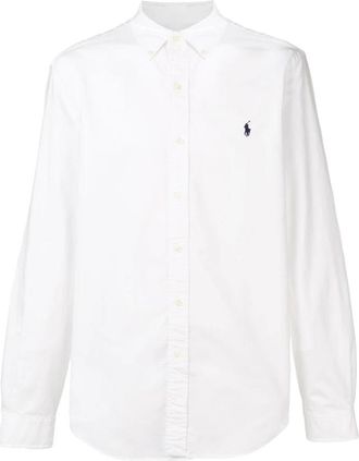 Polo Ralph Lauren Oxford Shirt - Heren - Casual Overhemden - Wit - 2XL - Katoen - Overhemden
