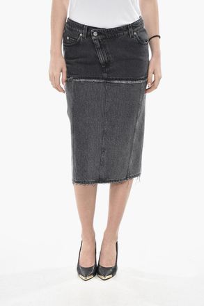 Alexander McQueen Longuette in Denim con Design Patchwork Alexander McQueen