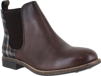 Silver Street London Ladies Sadie Formal Fashionable Casual Leather Boot, Brown Tweed, 6