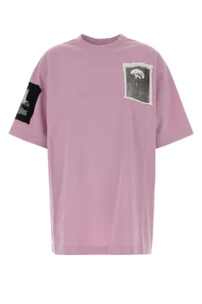Balenciaga Pink Graphic Crew Neck T-Shirt