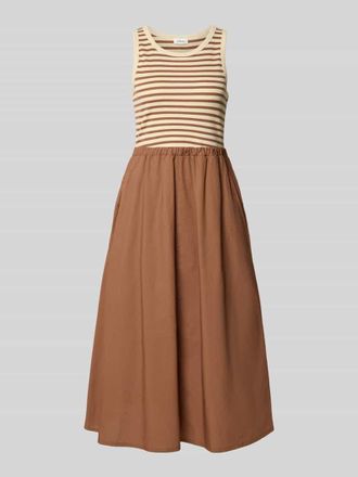 s.Oliver Red Label Tailliertes Freizeitkleid aus Baumwoll-Mix in Mittelbraun, Gr&ouml;&szlig;e 42