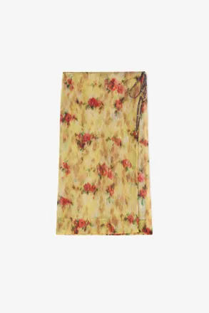 Ganni Skirt in Color-Block Patchwork - Size 10/12 Aurora