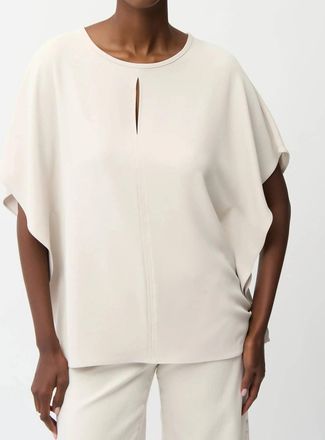 Joseph Ribkoff Front Keyhole Poncho Top In Moonstone