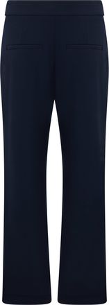 Veronica Beard Womens Slim Trousers With Decorative Buttons Navy Polyester Straight