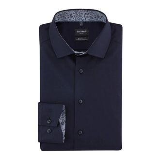 Olymp Olymp, Heren, Overhemden, Blauw, Maat: 2XL Katoen