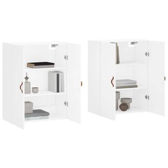 Berkfield Home Wall Mounted Cabinets 2 pcs White 69.5x34x90 cm