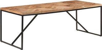 vidaXL Vidaxl - Mesa De Comedor Madera Maciza De Acacia Y Mango 200x90x76 Cm