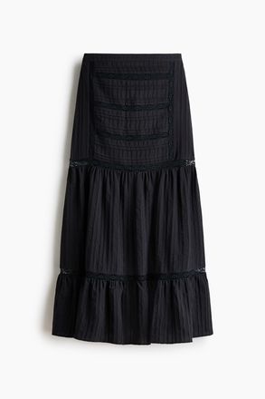 H&M Maxijupe mit Spitze - Schwarz