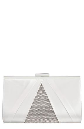 Nina Ophelia Frame Clutch in White at Nordstrom