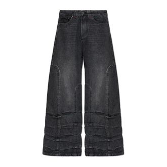 Avavav Wide Jeans, female, Gray, Size: W27 Smock Detailed Jeans