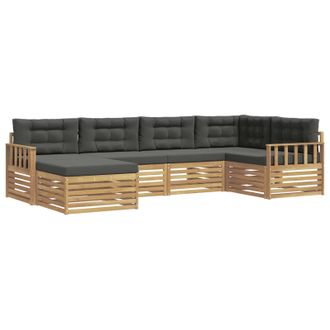 vidaXL Conjunto De Sof&aacute;s De Exterior 6 Pcs Blanco Y Antracita Vidaxl