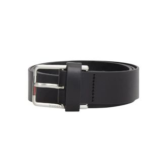 Tommy Hilfiger Accessoires, Heren, Zwart, 105 CM, Leer, Austin Riem