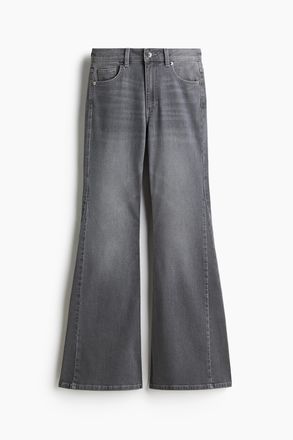 H&M Flared High Jeans - Ausgewaschenes Grau