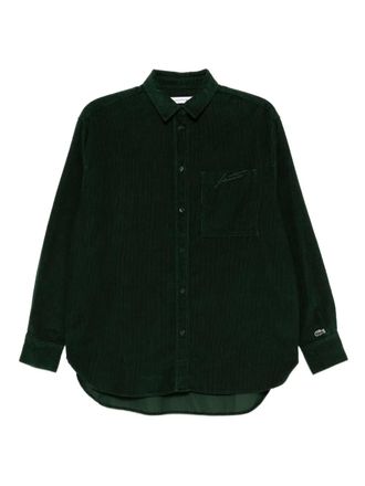 Lacoste logo-embroidered shirt - women - Cotton - 34 - Green