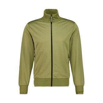 Palm Angels Hoodies & sweatvesten, Heren, Groen, XL, Polyester, Track Jacket met Gebogen Logo op de Rug