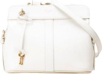 Celine Pre-owned Cross Body Bags, female, White, Size: ONE SIZE Pre-owned Leather Crossbody Bag