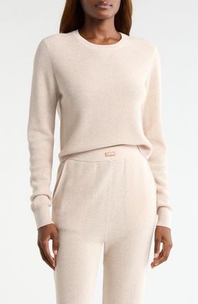 Lunya Silkthermal Knit Crewneck Top in Morning Oat Heather at Nordstrom, Size X-Large