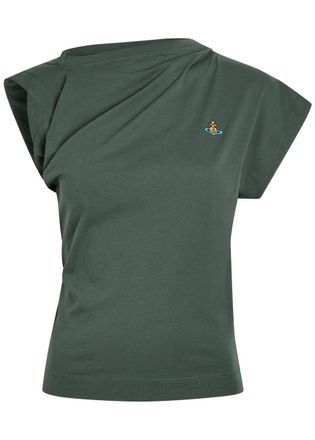 Vivienne Westwood Hebo Asymmetric Cotton T-shirt - Green - S (UK8-10 / S)