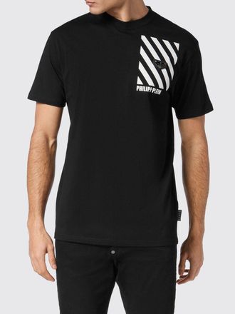Philipp Plein T-shirt slim fit in cotone con logo a contrasto