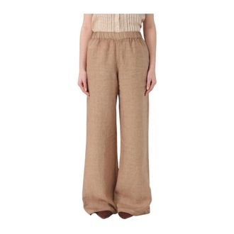 120% Lino Wide Leg Linen Trousers