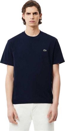 Lacoste Heren Geborduurd T-shirt met logo (Marine)