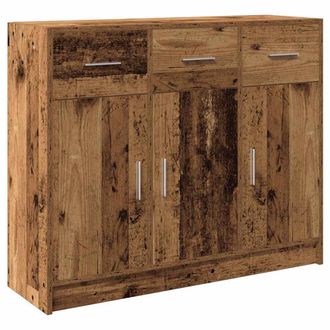 Berkfield Home Sideboard Old Wood 91x28x75 cm Engineered Wood in Brown | Size: 91 x 28 x 75 cm