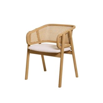 Wabi Home Silla de comedor de madera maciza de Sungkai