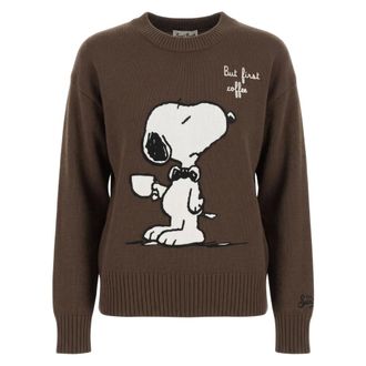 MC2 Saint Barth Tessa Crewneck - Dames - Truien - Bruin - Maat: M Wol