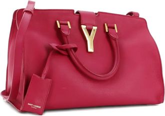 Saint Laurent Classic Y Cabas Leather Small satchel - Roze