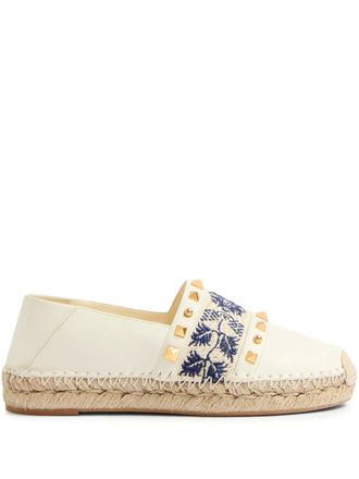 Valentino Garavani Espadrilles con ricamo 20mm - Bianco