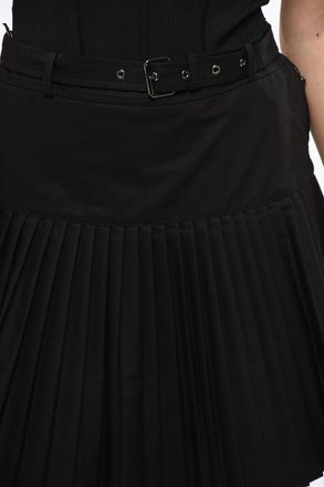 Dior Minigonna Pliss&egrave; in Cotone con Cintura Dior