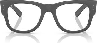 Ray-Ban Mega Wayfarer Liteforce 50mm Rectangular Optical Glasses in Grey at Nordstrom