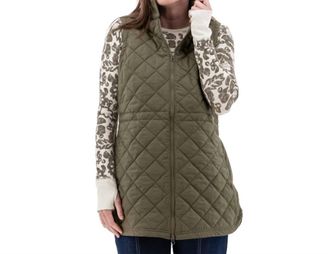 Aventura Flurry Quilted Vest In Olive