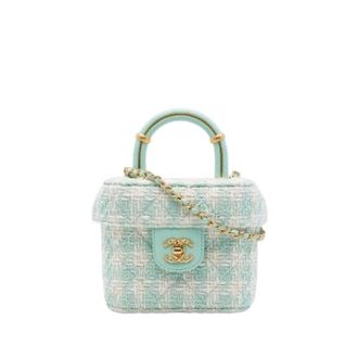 Chanel Pre-owned Mini Satchel - Dames - Pre-owned - Groen - Maat: ONE Size Leer