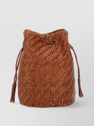 Dragon Diffusion pompom double jump tan bag