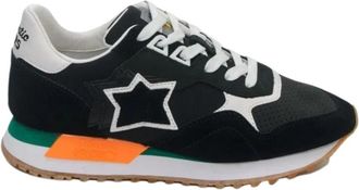 Atlantic Stars Blauwe Leren en Stoffen Sneakers Draco - Heren - Sneakers - Blauw - 41 EU - Leer - Schoenen