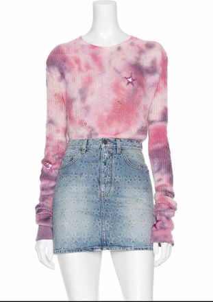 Amiri Tie Dye Stars Sweater- Multi-Color