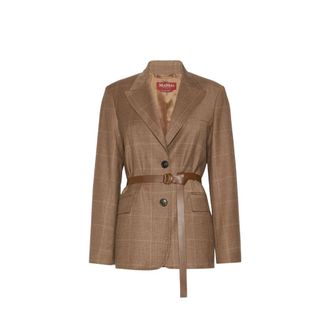 Max Mara Dames, Jassen, Bruin, Maat: M Wol