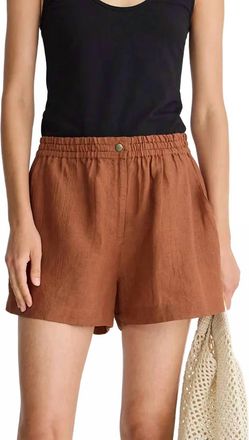 Apiece Apart Mar Pull-On Shorts In Harissa