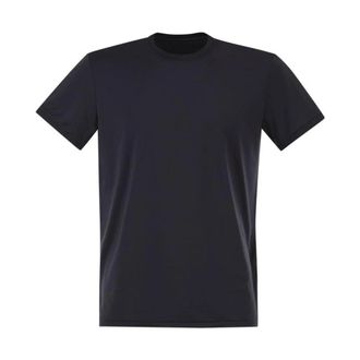Roberto Ricci Design Katoenen T-shirt met ronde hals - Heren - T-shirts - Blauw - M - Katoen - Tops