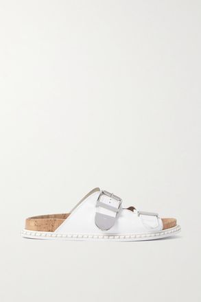 Chlo&eacute; Slide In Pelle Con Fibbie Rebecca - Bianco