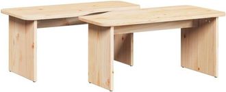 vidaXL Mesa De Caf&eacute; 2 Pcs Natural 100 X 69 X 35.5 Cm Vidaxl