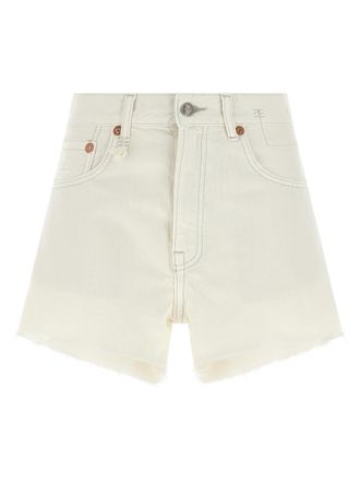 R13 White Cotton Bermuda Womens Shorts
