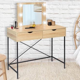 IDMarket Idmarket - Mueble De Tocador Louisa De Dise&ntilde;o Industrial Con Espejo Led